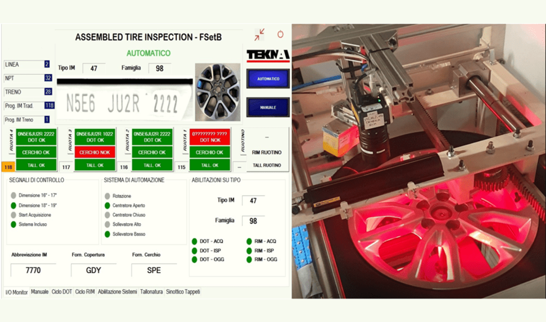 Tire DOT code reader and test Tire and Wheel assembly